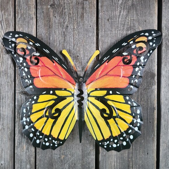 Monarch Metal Butterfly, Dim: 14" L x 11" H - Picture 1 of 3